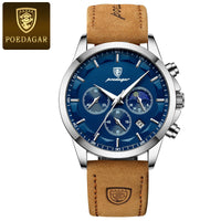 Silver Blue Leather